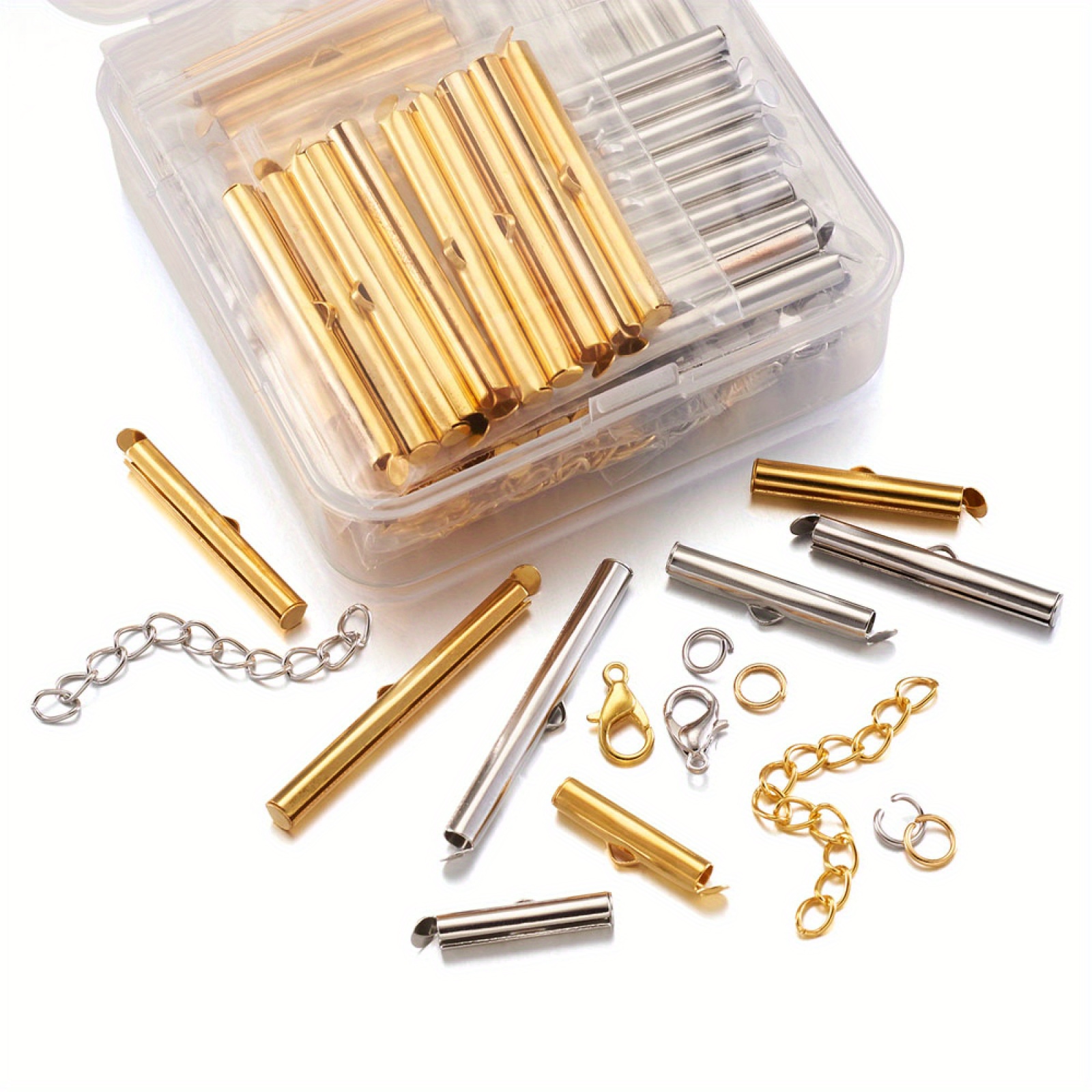 304 Stainless Steel Box Clasps, Multi-Strand Clasps, 3-Strands, 6-Holes,  Rectangle, Rose Gold, 21x10x4.5mm, Hole: 1mm