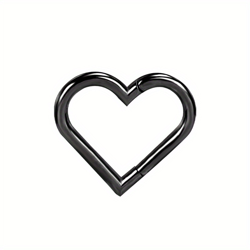 European American Stainless Steel Ring Interface Heart Nose Ring