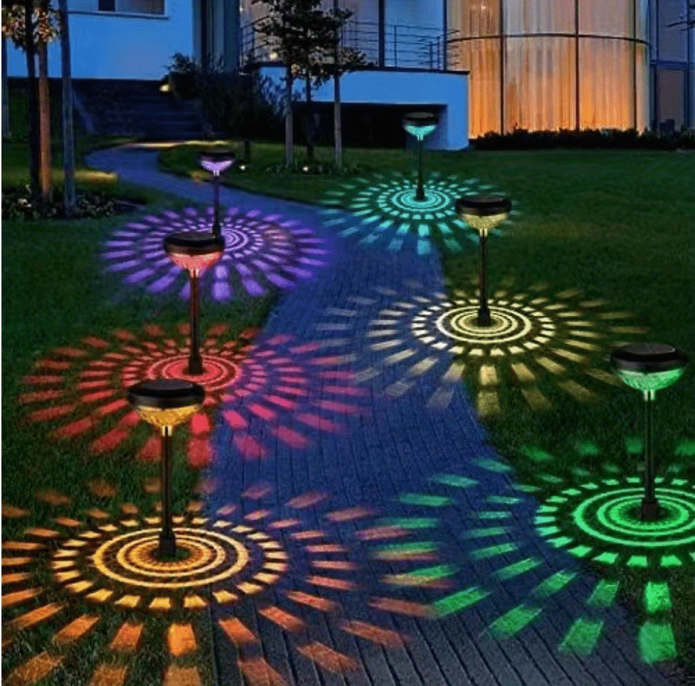 Color changing store path lights