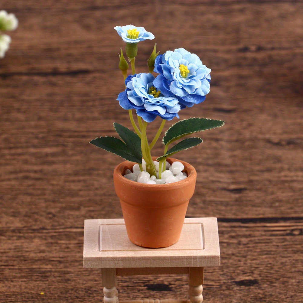 1:12 Doll House Miniature Flowers Fairy Garden Ornament Mini - Temu