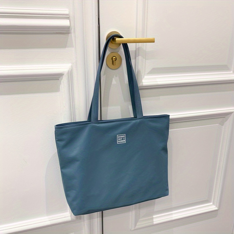 Minimalist Tote Shoulder Bag Letter Print Solid Bag For Work