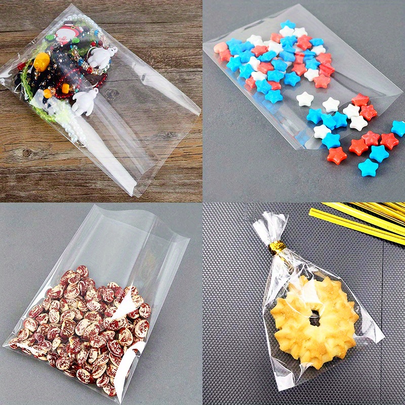 Clear Plastic Cellophane Bags Party Favor Bags Twist Ties - Temu