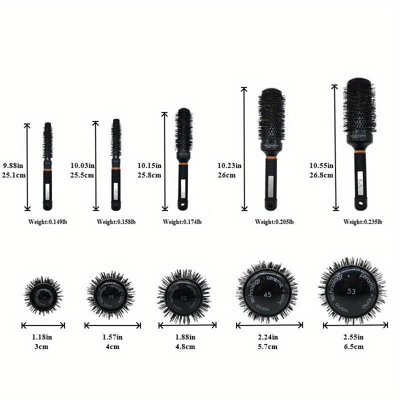 Ceramic Aluminum Round Brush Heat Resistant Hair Brush Comb Temu