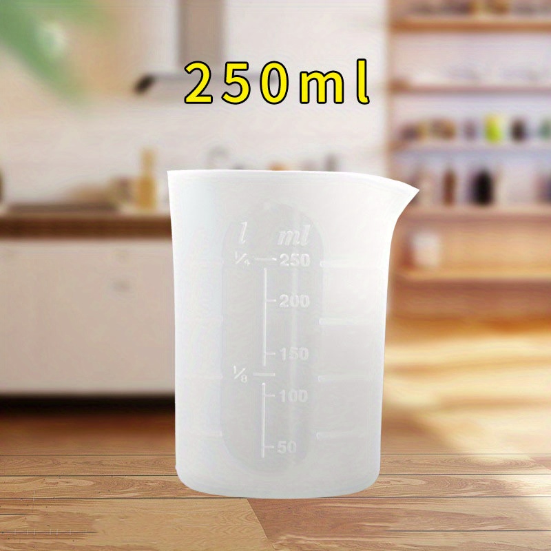 Silicone Measuring Cups for Epoxy Resin, Reusable Mixing Cups Jugs