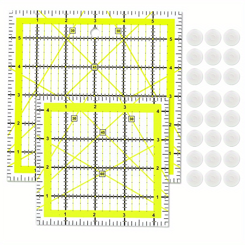 Quilting Ruler Set Acrylic Quilting Ruler Square Quilting - Temu