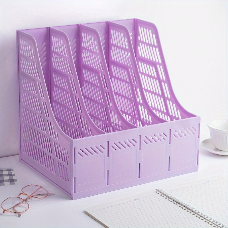 1 Piece Simple 4-column File Holder  For Home Office School