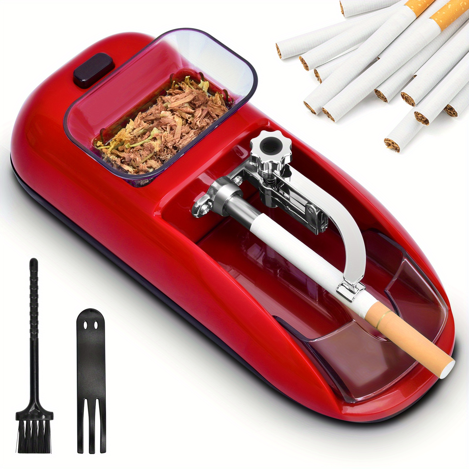 BORISTAK-máquina de liar cigarrillos Manual de escritorio, rodillo de  relleno de tabaco, herramientas de humo para el hogar, regalo para hombres,  6,5/8,0mm