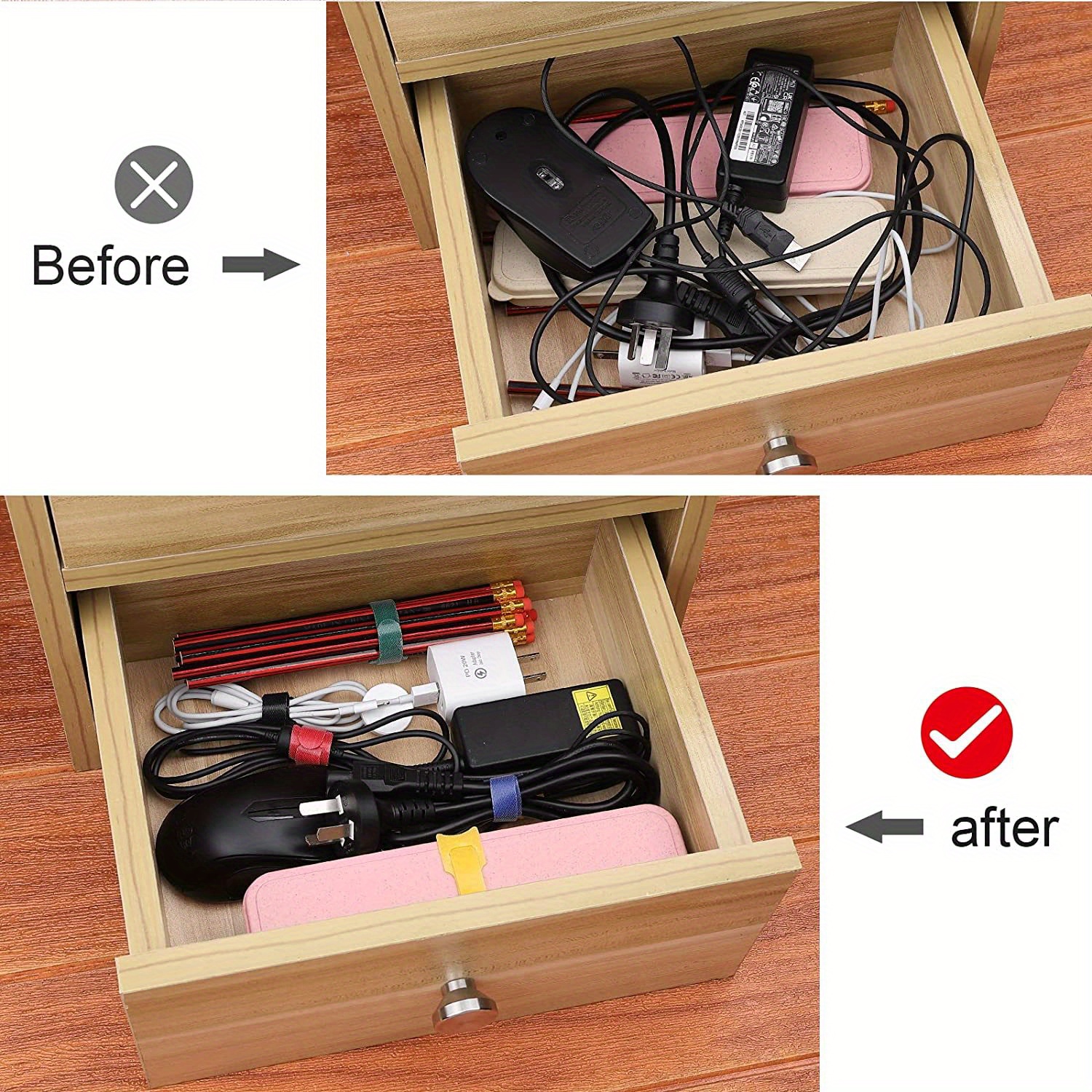 20/50 nylon strap storage set, reusable self-adhesive tape, suitable for daily office supplies, durable and soft textile materials, Hook-and-loop Fastener storage tool, can be used as a storage gift