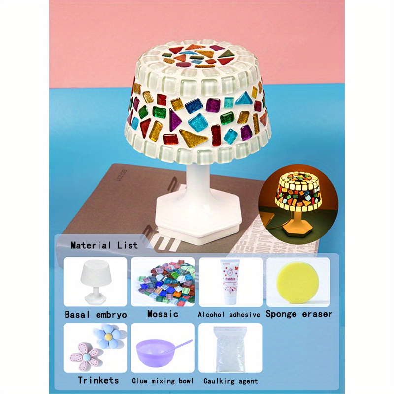 Lampada Da Tavolo A Mosaico 1pc Confezione Di Materiale Fatto A Mano Fai Da  Te Lampada Turca Creativa Ornamento Regalo Educativo Genitore-figlio Per  Bambini (13 Cm / 5,12 Pollici) - Arte, Artigianato