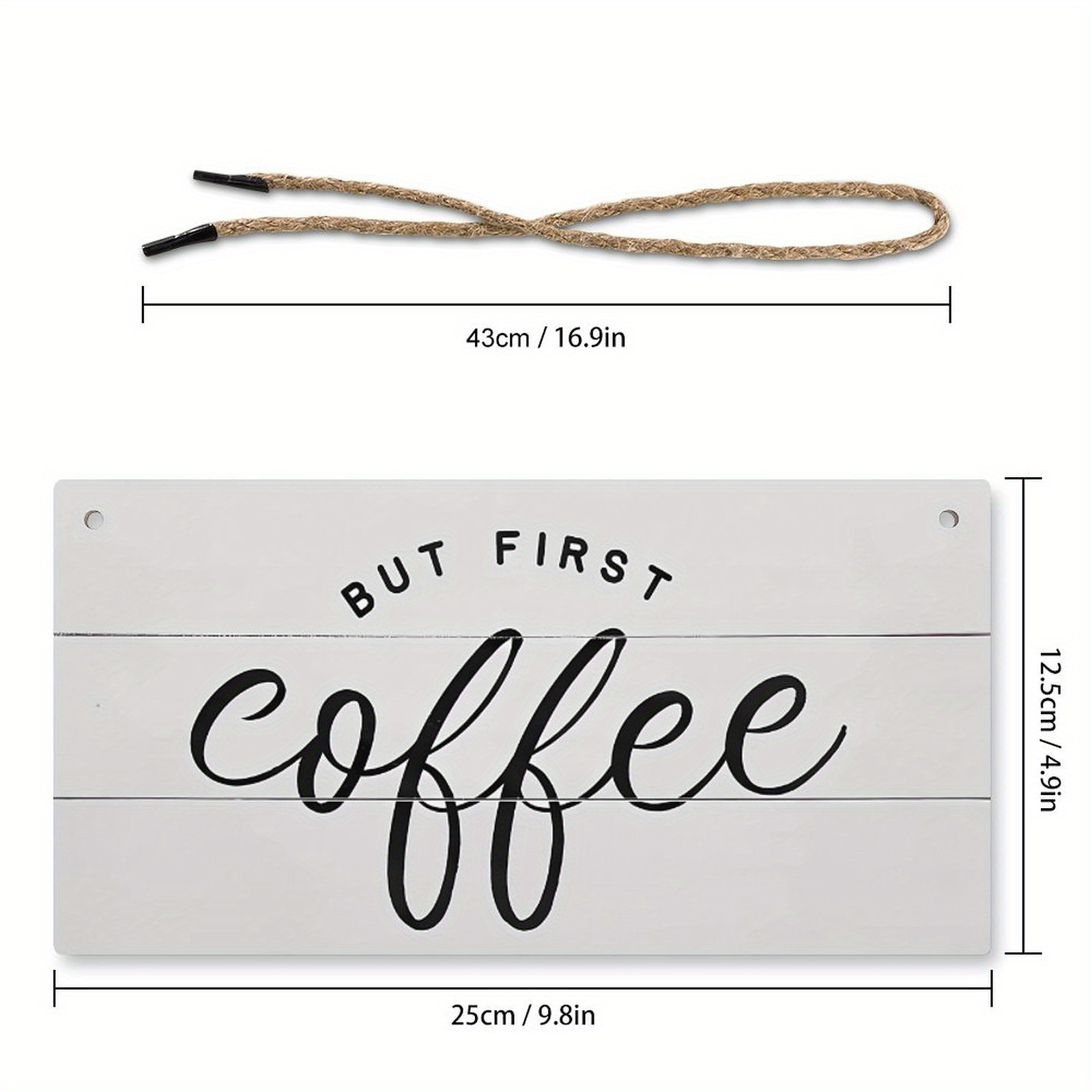 Coffee Bar Open Daily Cafe Decor Wood Hanging Plaque 5X10 Inch Coffee Signs  Modern Bar Accessories Kitchen Home Pub Shop Coffee Station Farmhouse  Decorative 