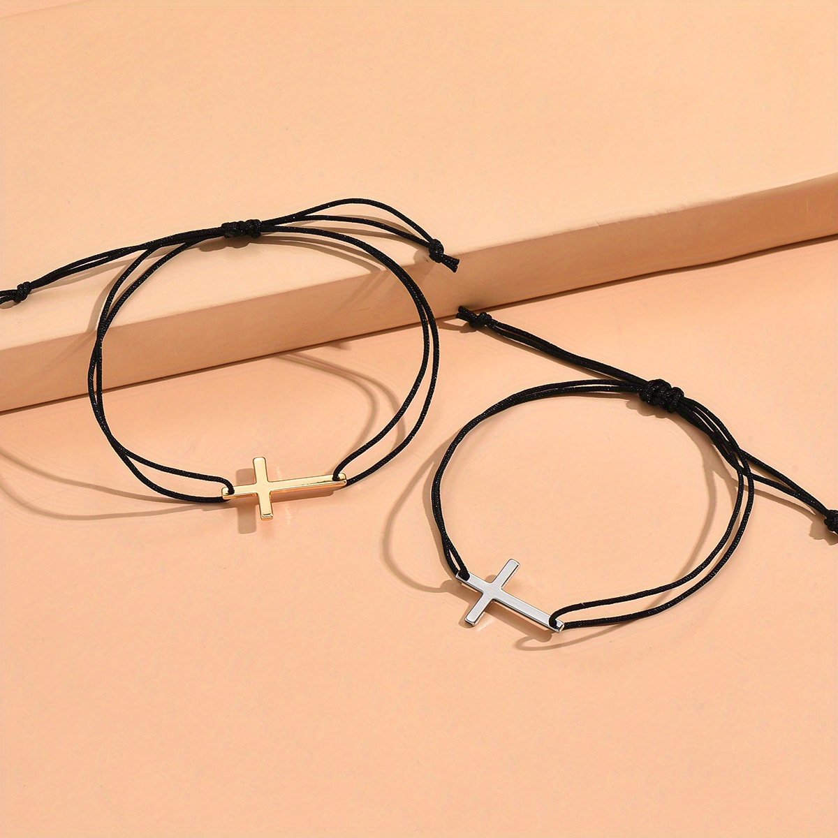 Couple Cross Braided Bracelet Adjustable Friendship Jewelry