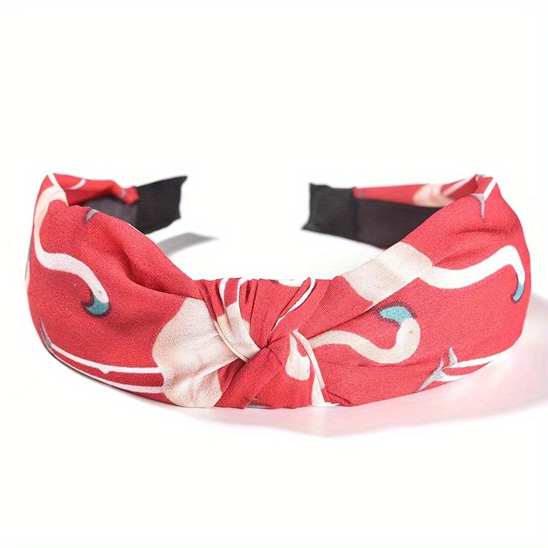 Flamingo Fabric Hair Scrunchies Boho Style Headband