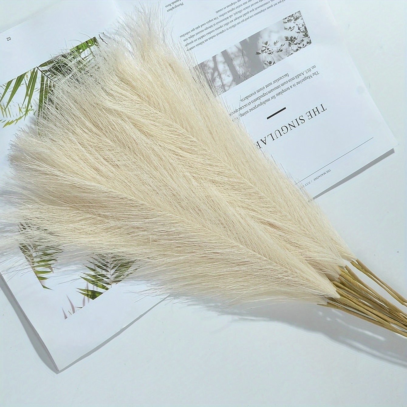 Faux Pampas Grass Large Tall Fluffy Artificial Fake Flower - Temu