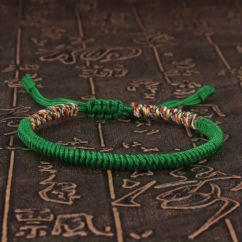 Buddhism Lucky Knot Adjustable Bracelet for Men