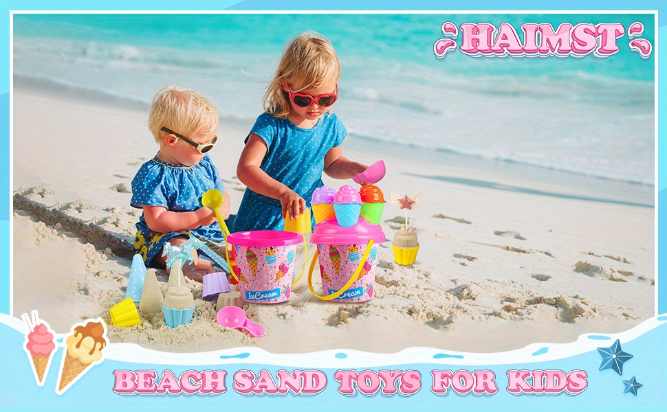 Ice Cream Beach Toys Sand Toys Set Kids Collapsible Sand - Temu