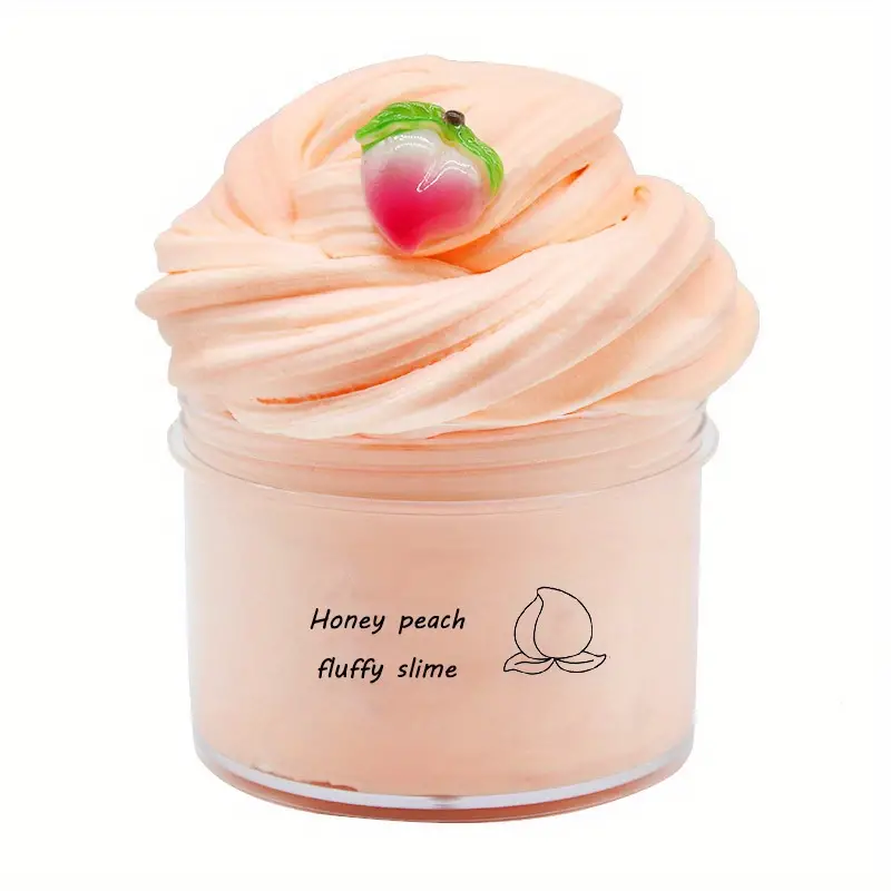 Apricot Peach Butter Slime, 200ml Peach Scented Slime, Strechy Non-Sticky, Stress Relief Toy For Girls And Boys
