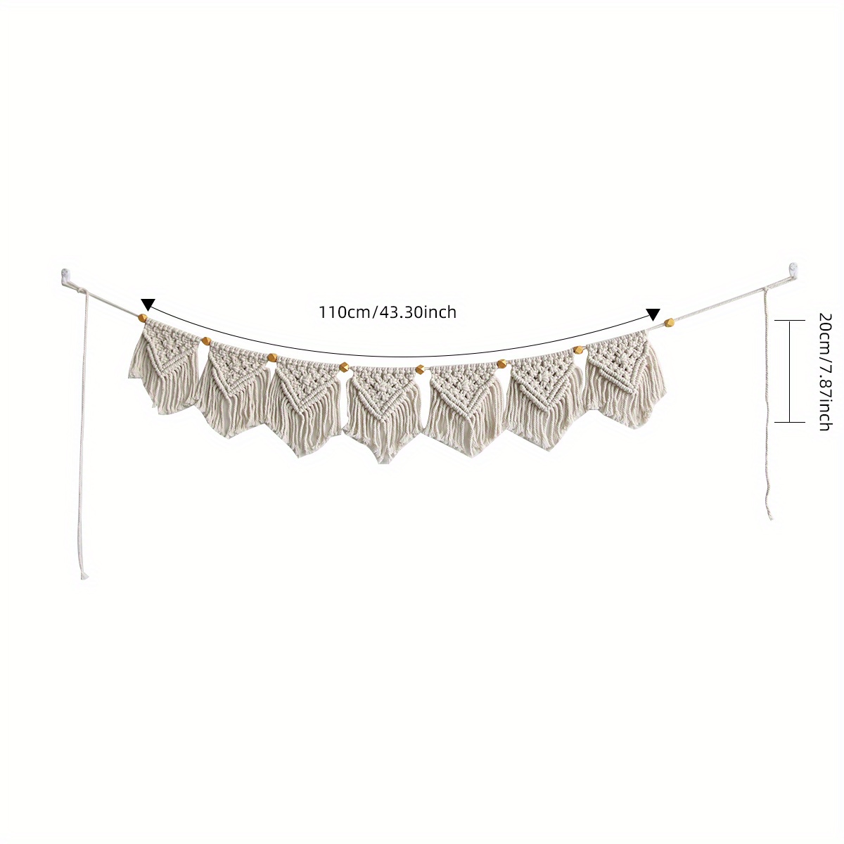 1pc Macrame Wall Hanging Lace Tapestries Wall Decor Bohemian Wall Art Decor For Living Room Bedroom Office Home Decor