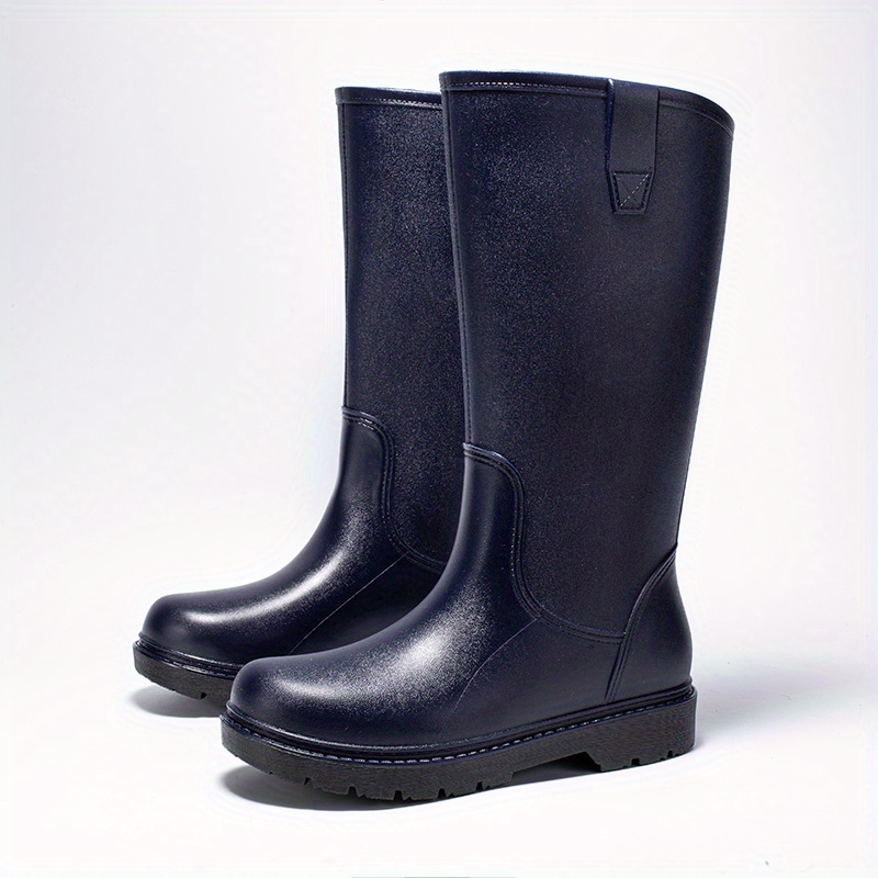 Men's High Top Rain Boots Wear Resistant Waterproof Non Slip Galoshes