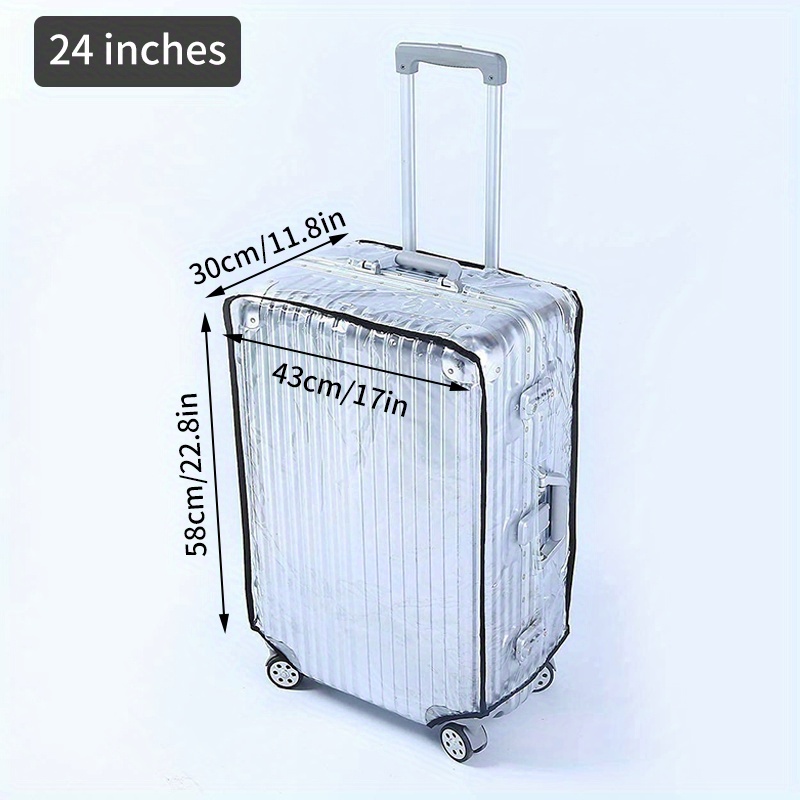 Full Transparent Luggage Protector Cover Thicken Suitcase Protector Cover  20in 24in 28in 30in