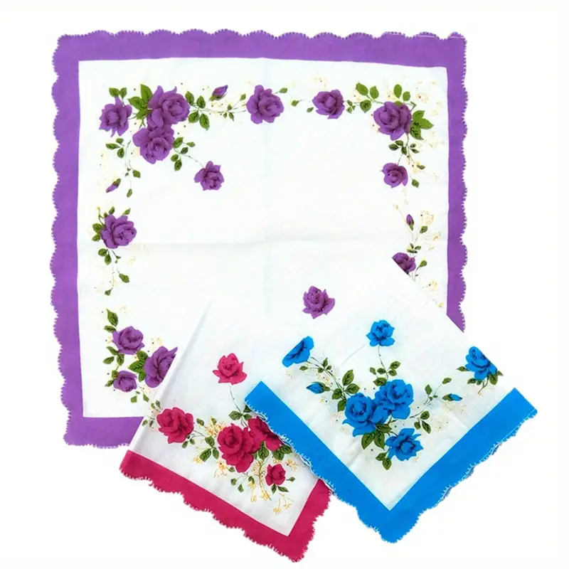 6 шт., 10 шт., 15 шт. ассорти различных видов, упаковка, женские носовые платки из хлопка 11 дюймов, много стилей, смешанные носовые платки для мужчин и женщин, для подарков, детали 6