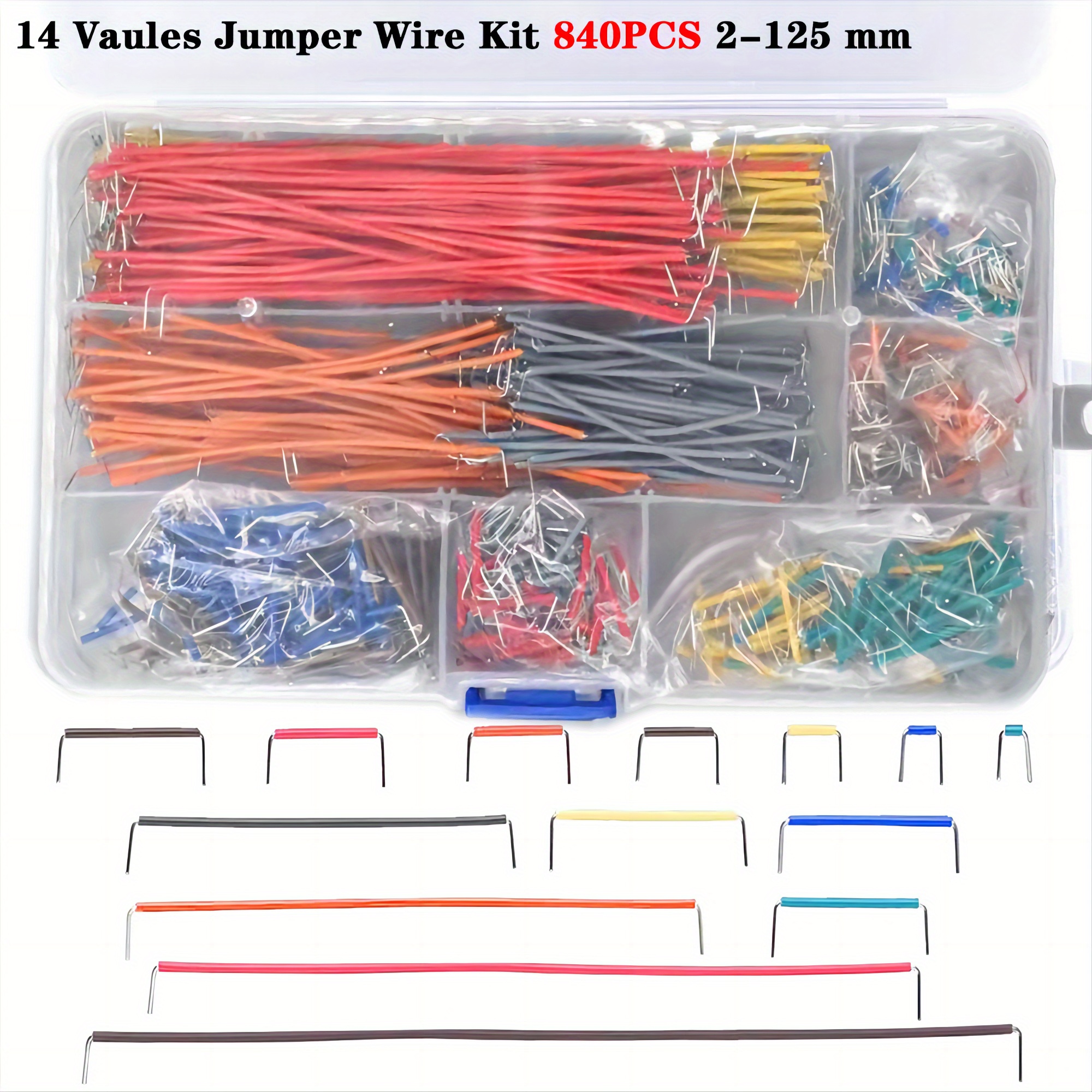 Breadboard Jumper Wire Kit 14 Lengths Assorted Jumper Wires For Solder  Circuits 560pcs Heat Shrink Tubing Kitrandom Color)(560pcs)