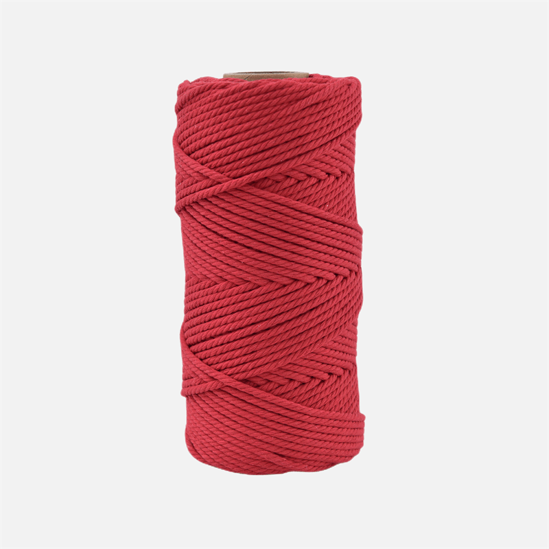 Red Twisted Cotton Rope for Macrame Crafts, 0.2 In Diameter (18 Yards, 2  Pack)
