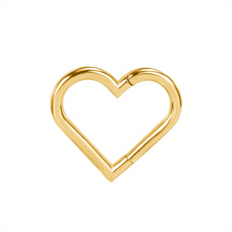European American Stainless Steel Ring Interface Heart Nose Ring