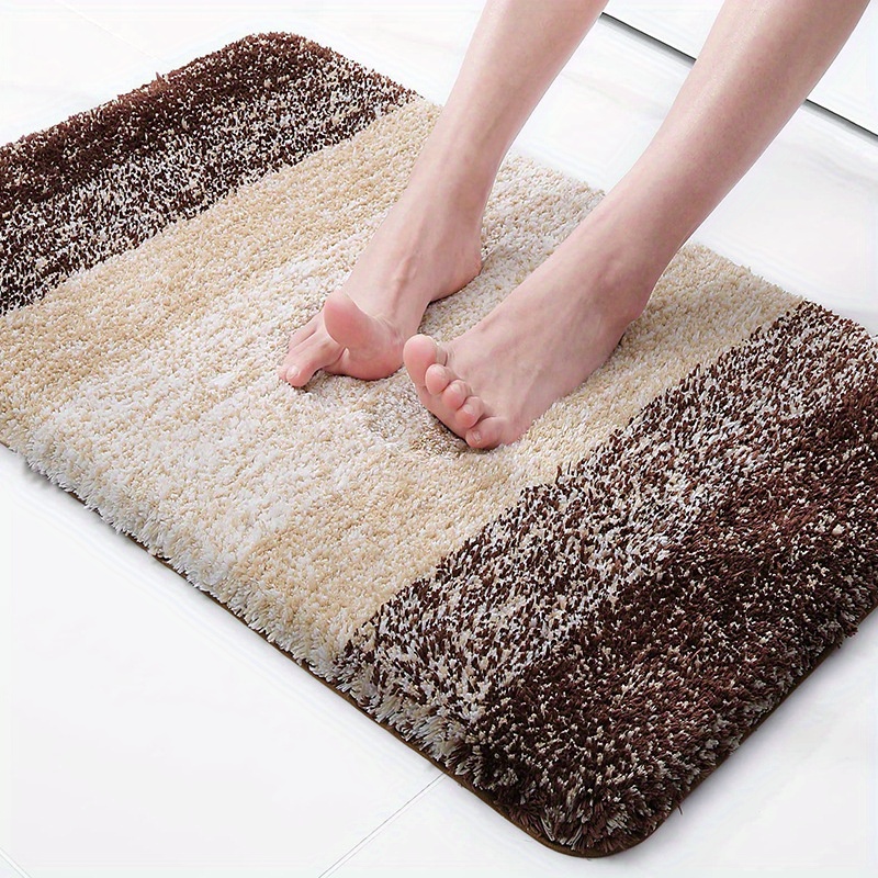Thick Microfiber Bathroom Rug Mat Non Slip Plush Bath Blanket
