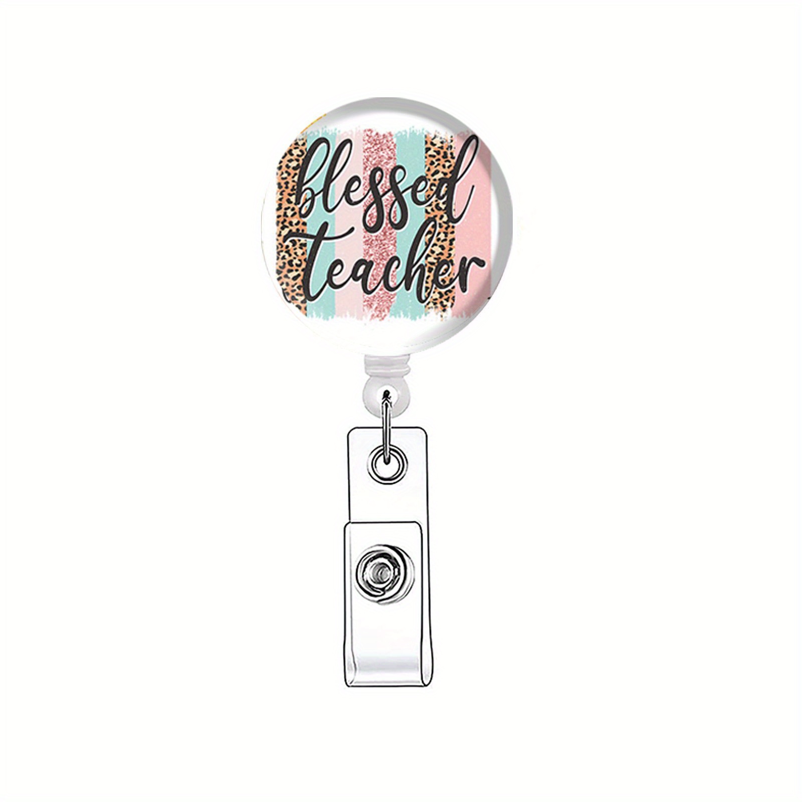 Retractable Badge Holder Reel Clip Office Id Teachers - Temu