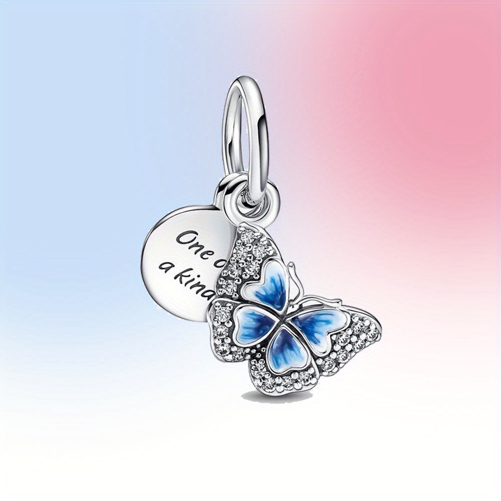 Silver Butterfly Padlock Pendant Necklace