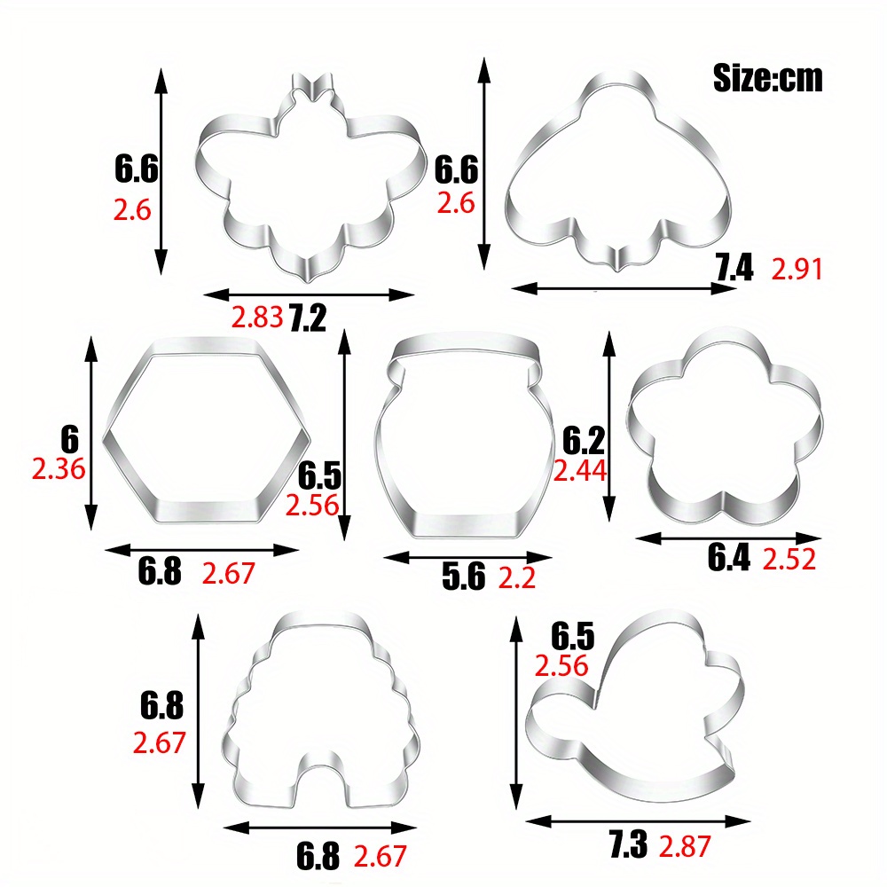 Honey Bee Cookie Cutters, Stainless Steel Candy Molds, Cartoon