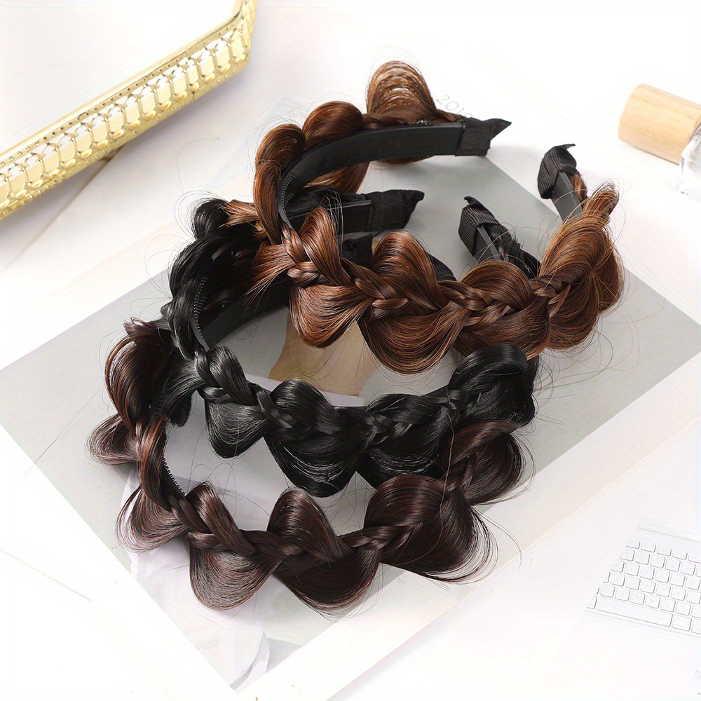 Braided Headband Wigs Hair Band Hair Extension Twisted Braid Temu