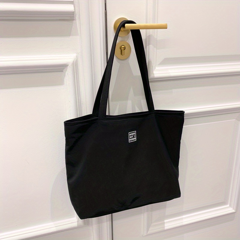 Minimalist Tote Shoulder Bag Letter Print Solid Bag For Work