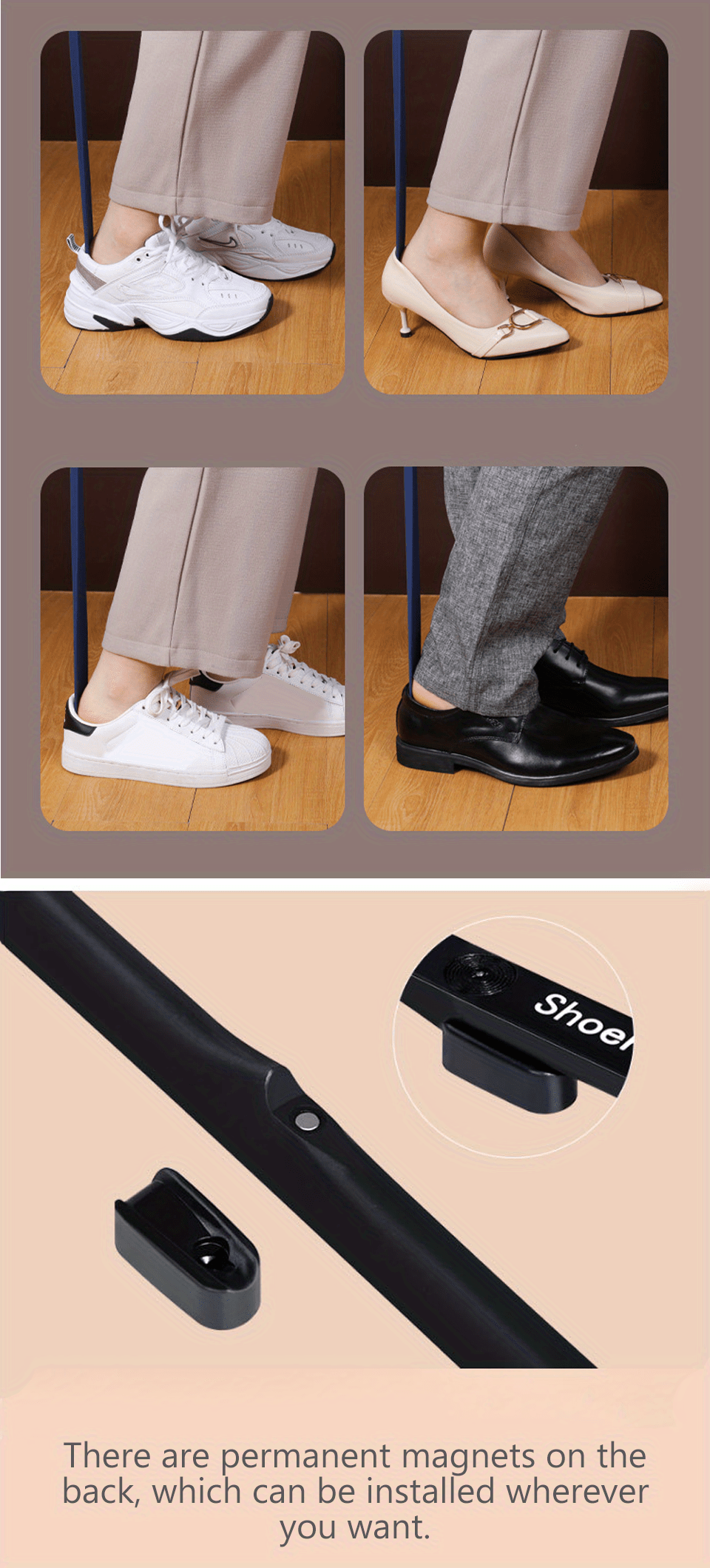 Sturdy Flexible Shoe Horn Handle Extra Long Handle Temu