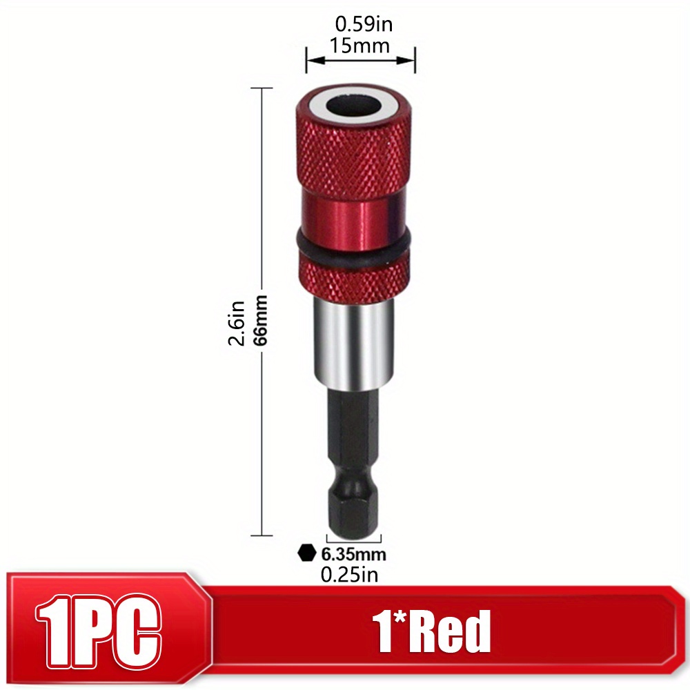 New 60mm 1/4 Hex Shank Magnetic Type Long Screwdriver Flexible Bit Extension  Holder Limit Adjustable Extension Drywall Screw Bit - China Drill Bit  Holder, Drywall Bit Holder