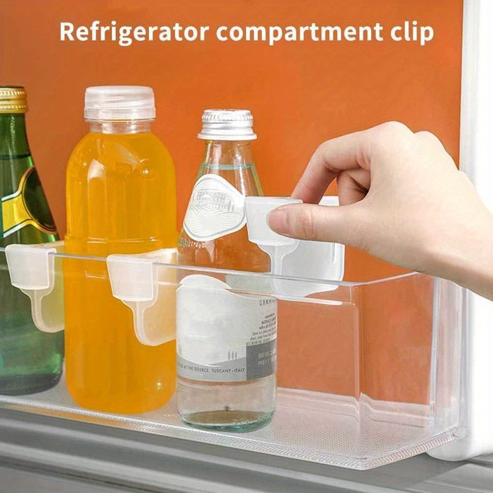 Plastic Refrigerator Dividers Organizer, Adjustable Snap-on Storage Box ...