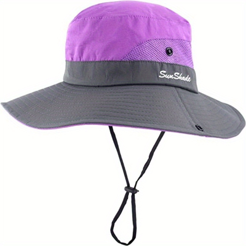 Breathable Bucket Hat Large Brim Uv Protection Perfect - Temu