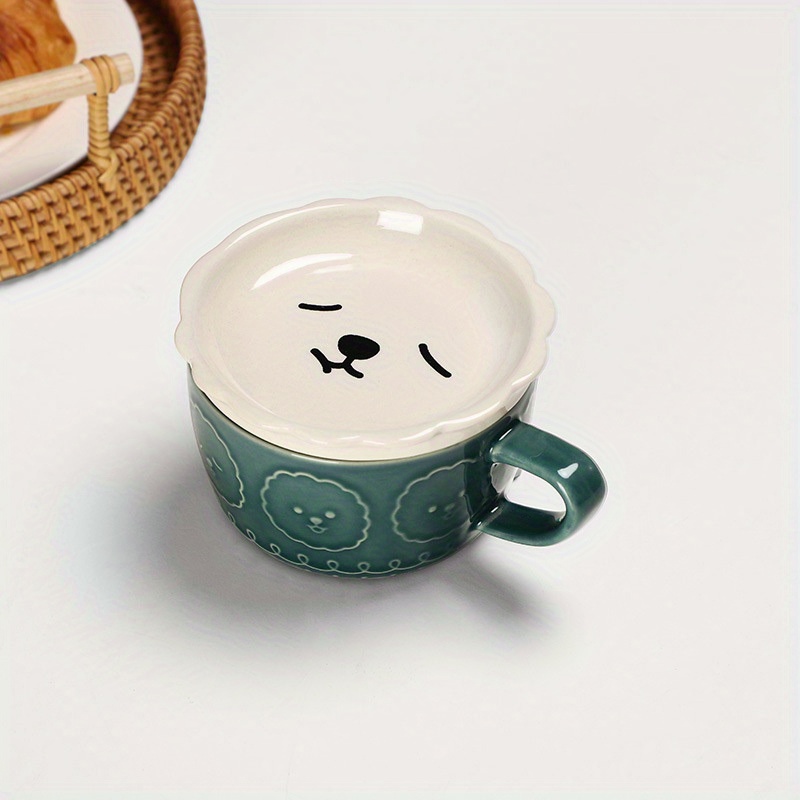 Cartoon Tulip Ceramic Cups Milk Oatmeal Mug High Appearance Twist