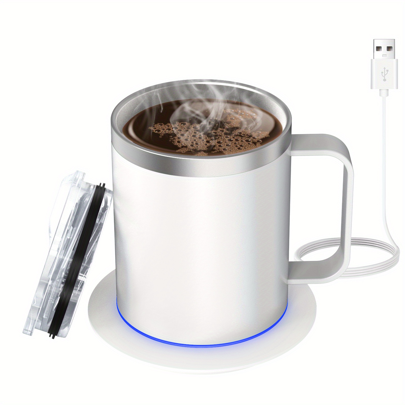 Coffee Mug Warmer Mug Set Beverage Cup Warmer For Desk - Temu