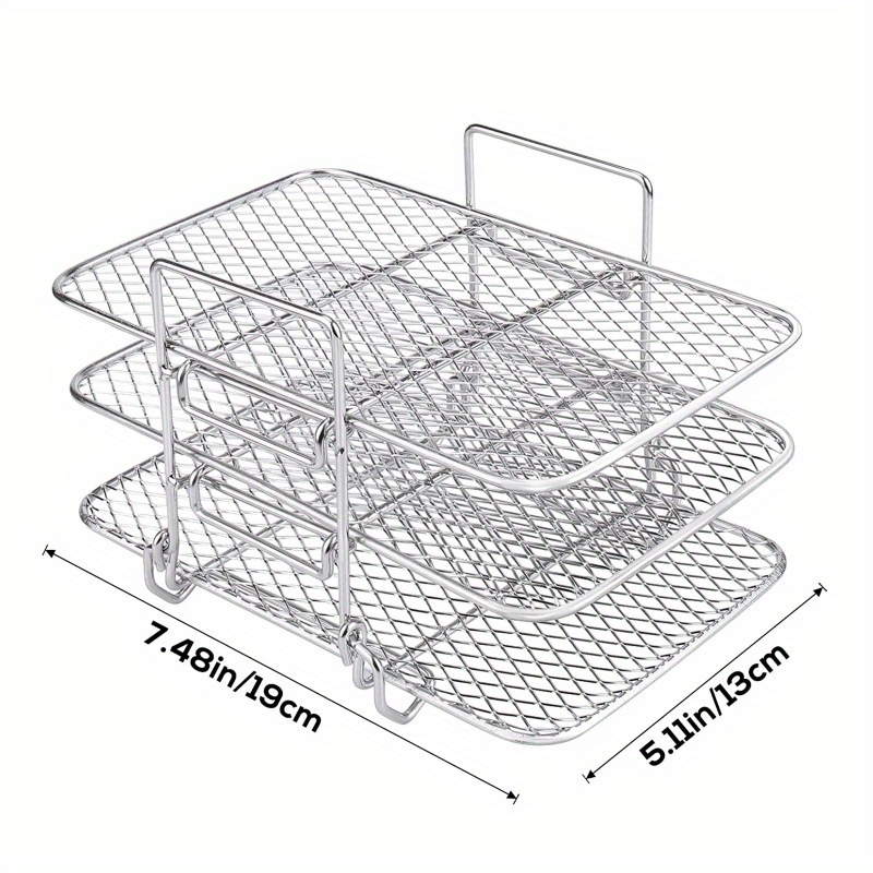 Air Fryer Accessories Set Stainless Steel Grill Basket Non Temu