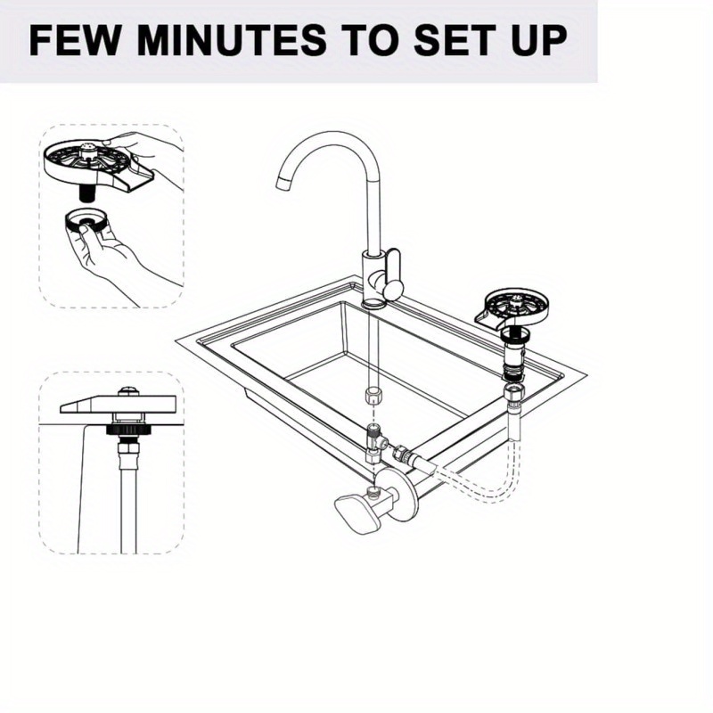Faucet Glass Rinser Home Sink Automatic Cup Scourer Washer Temu
