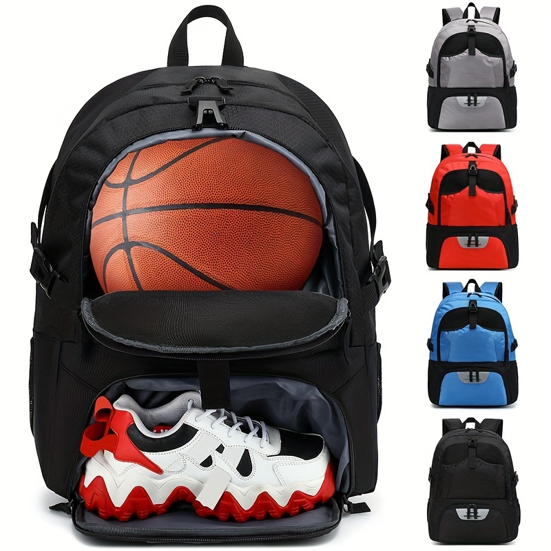 Mochila de baloncesto (con red para fútbol de baloncesto), mochila escolar  para niños para computadora de 15.6 pulgadas
