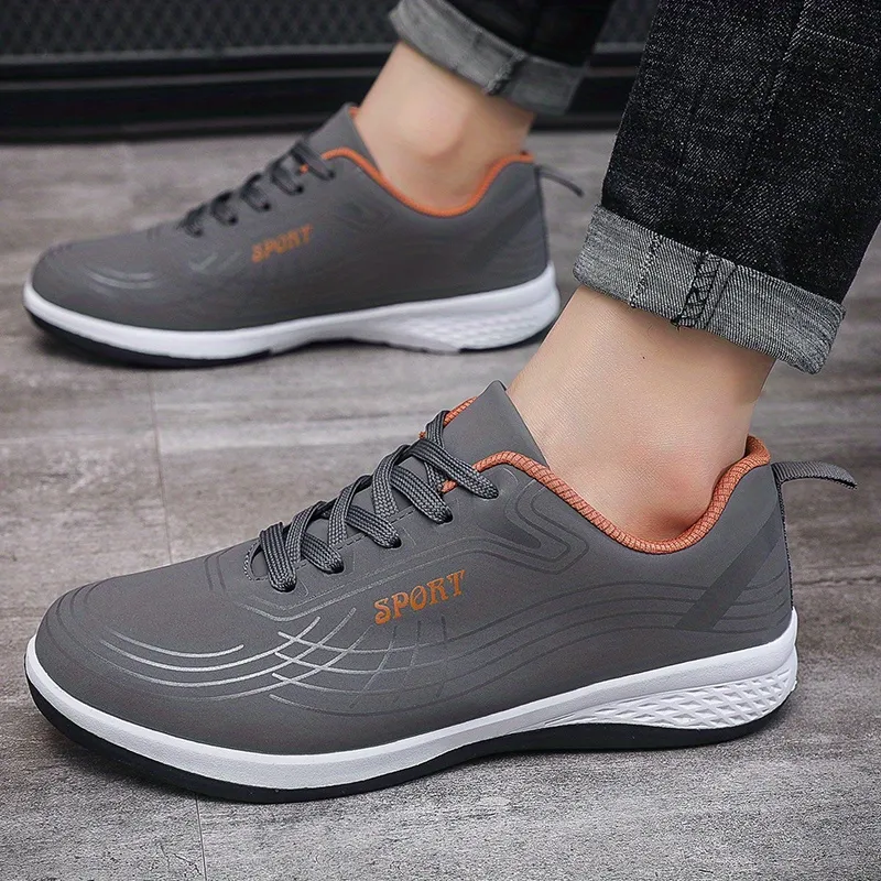 Men's Trendy Lace Up Sneakers, Casual Outdoor Walking Shoes With Assorted  Colors - Temu
