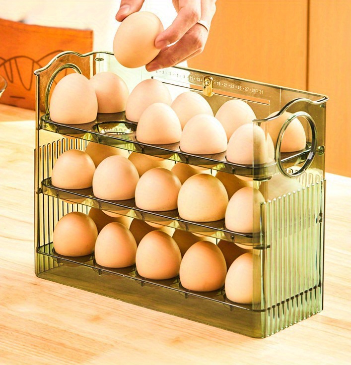 1pc Bandeja De Huevos De 3 Niveles Caja De Almacenamiento De - Temu