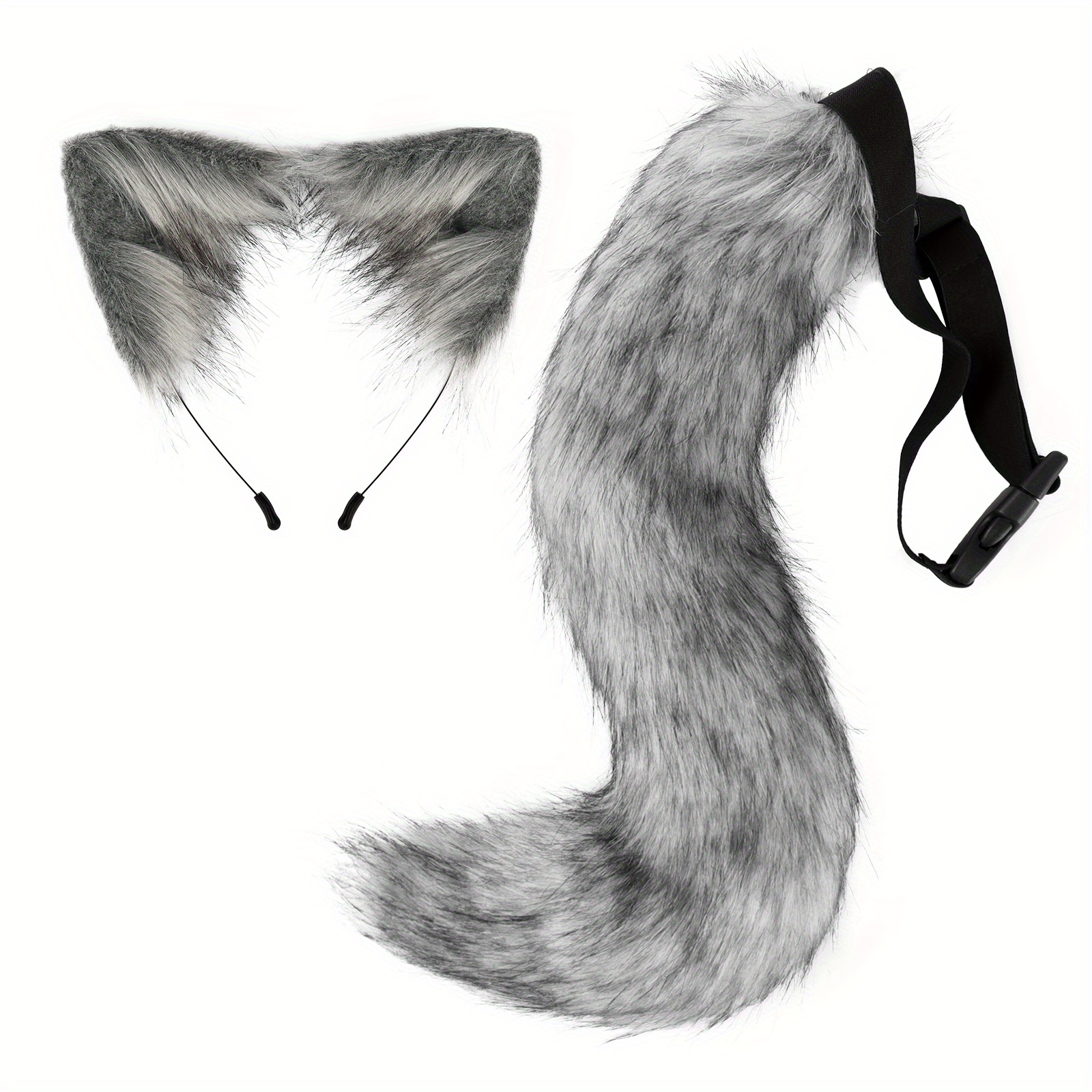 Halloween Party Fox Tail Wolf Tail Plush Animal Ear Headband
