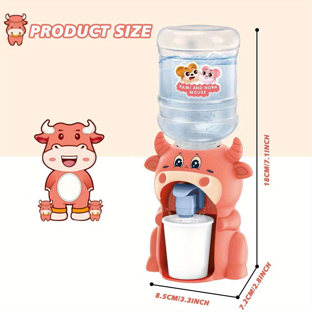 Kawaii Cow Water Dispenser Toy Fun Mini Drink Dispenser For Temu