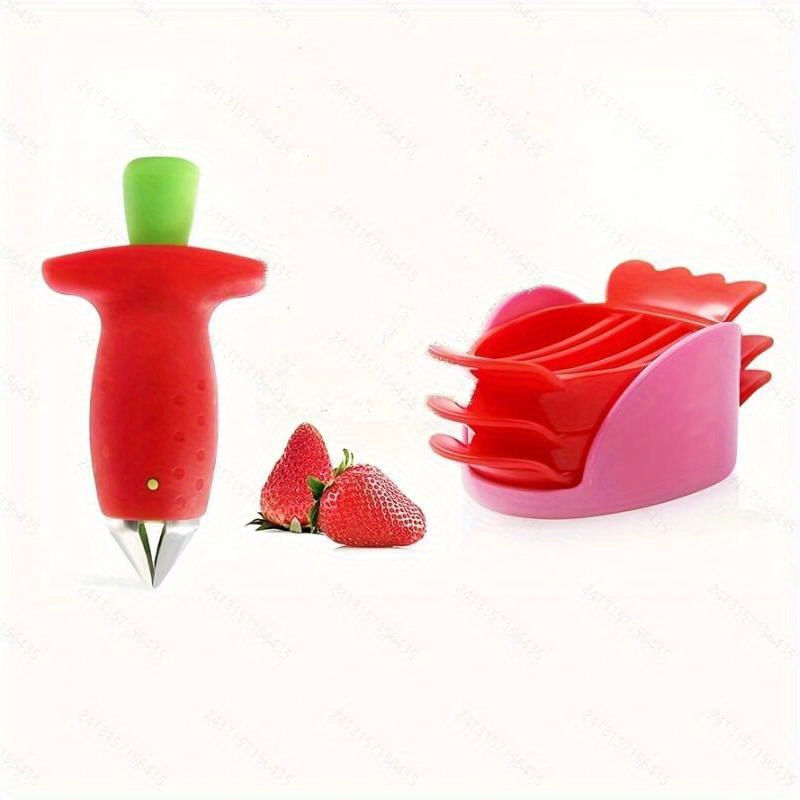 1pc Strawberry Shaped Fruit Slicer, Creative Stainless Steel Strawberry  Slicer For Kitchen