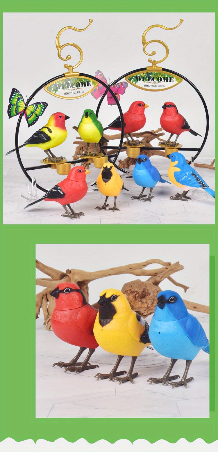 Sound Control Singing Bird Red Bird Electric Voice-Activated Bird Pets –  Devon Children Store