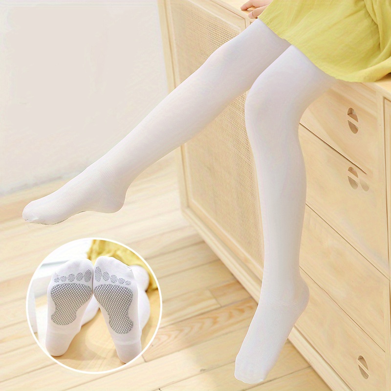 Girls Plain Color Leggings Socks Breathable Comfortable - Temu Canada