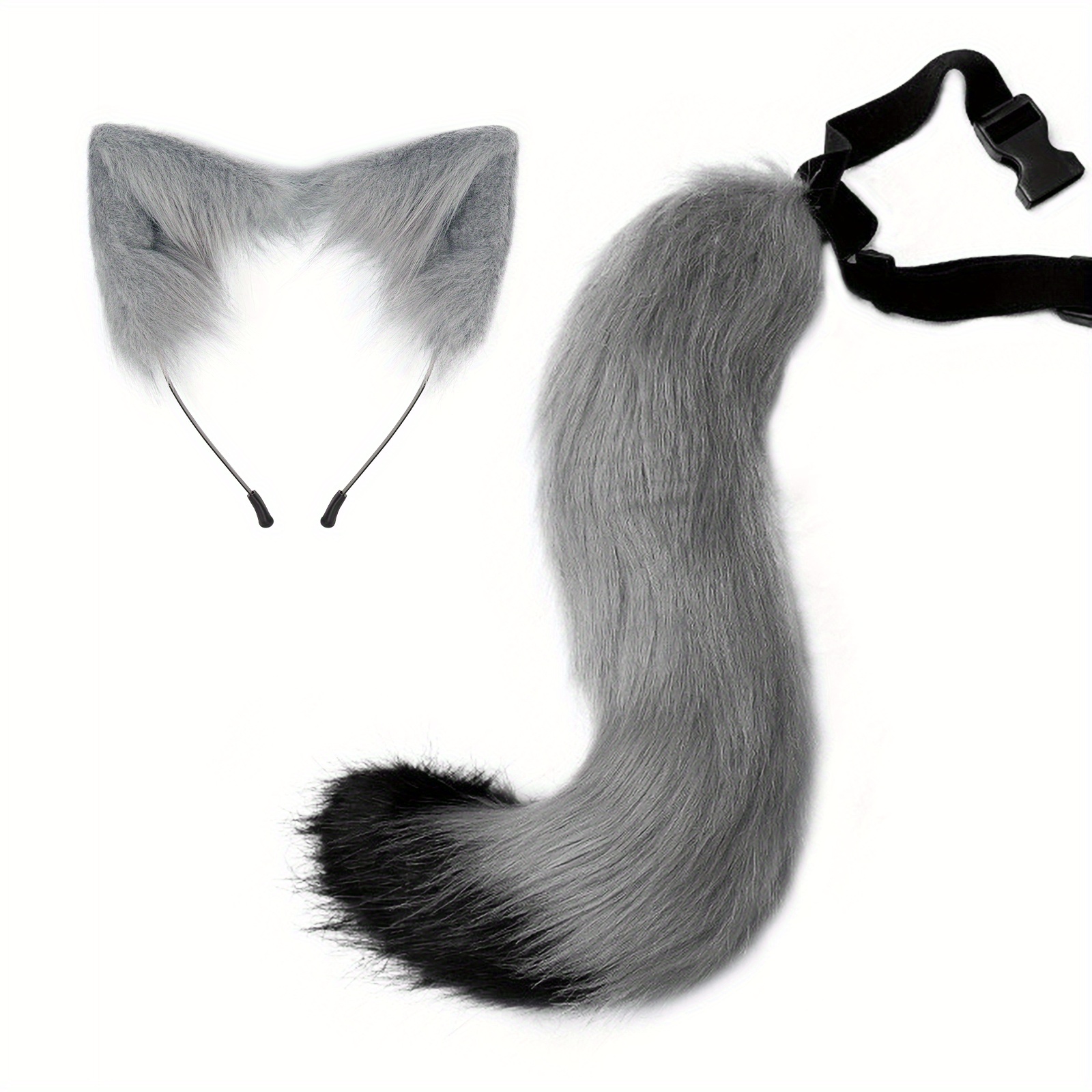 Halloween Party Fox Tail Wolf Tail Plush Animal Ear Headband